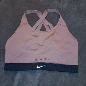 NIKE Dri-fit Impact High Support Sports Bra Mauve/Pink/Rose Size L